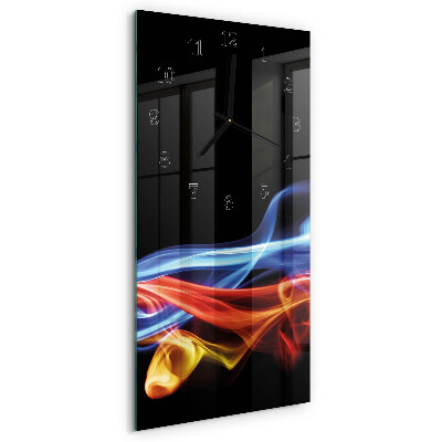 Modern vertical wall clock Abstract smoke