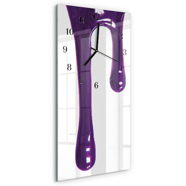 Glass clock vertical Snot