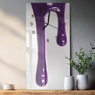 Glass clock vertical Snot