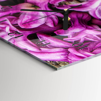 Vertical wall clock Flowers