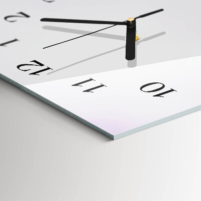 Glass wall clock vertical Flower