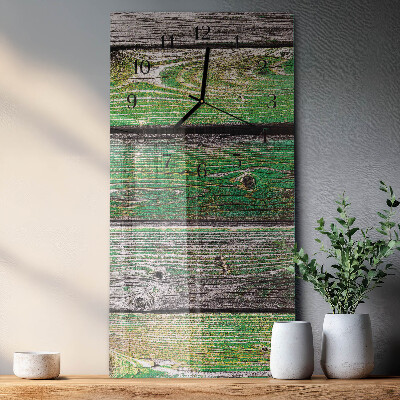 Vertical wall clock Wooden boards