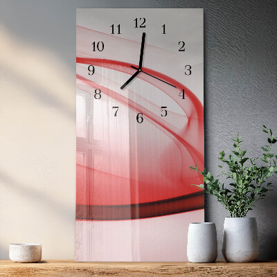Vertical rectangular wall clock Abstract lines