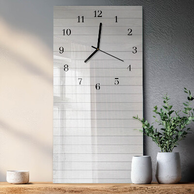 Glass clock vertical Stripes