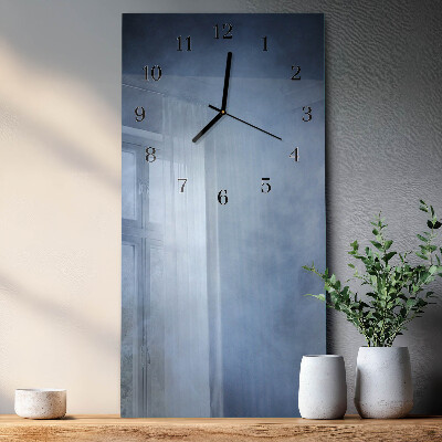 Vertical rectangular wall clock Smoke
