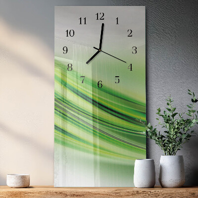 Vertical rectangular wall clock Abstract art