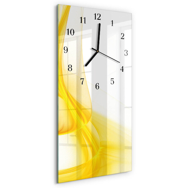 Glass wall clock vertical Abstraction