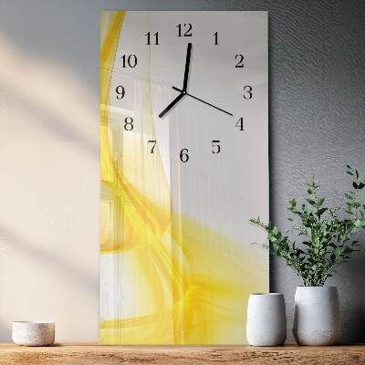Glass wall clock vertical Abstraction