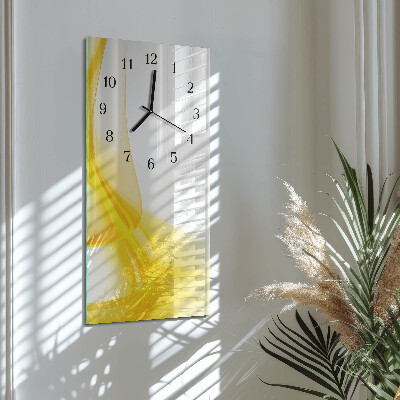 Glass wall clock vertical Abstraction