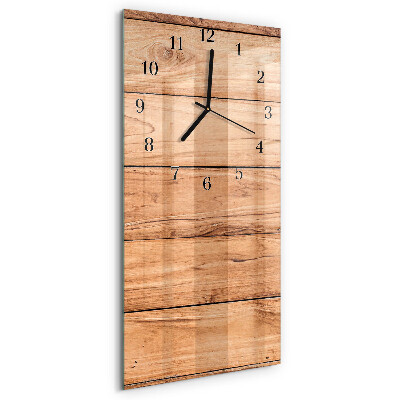 Vertical wall clock Wooden panels