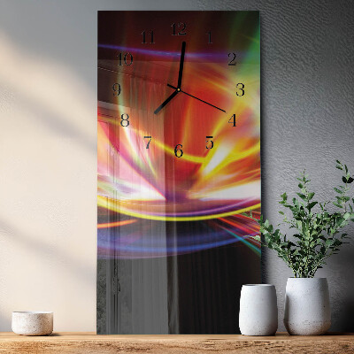 Glass clock vertical Abstract art