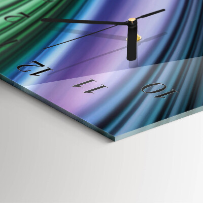 Glass wall clock vertical Abstract lines