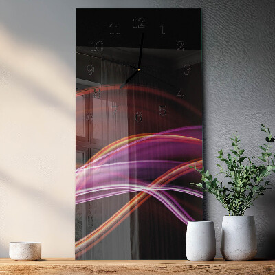 Modern vertical wall clock Abstract art