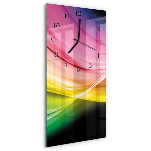 Vertical rectangular wall clock Abstract lines