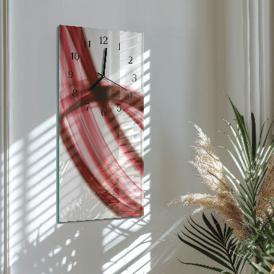Glass clock vertical Abstract lines
