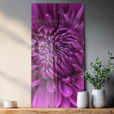 Vertical wall clock Peony