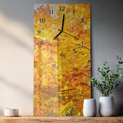 Glass clock vertical Tree