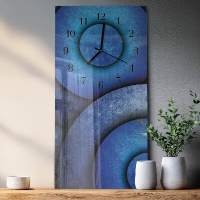 Glass wall clock vertical The Art of Wheels