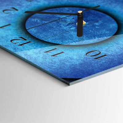 Glass wall clock vertical The Art of Wheels