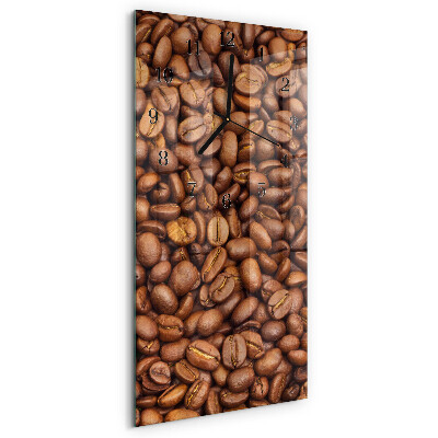 Glass wall clock vertical Beans