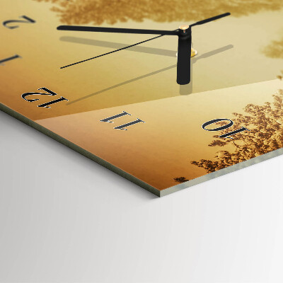 Glass wall clock vertical Far