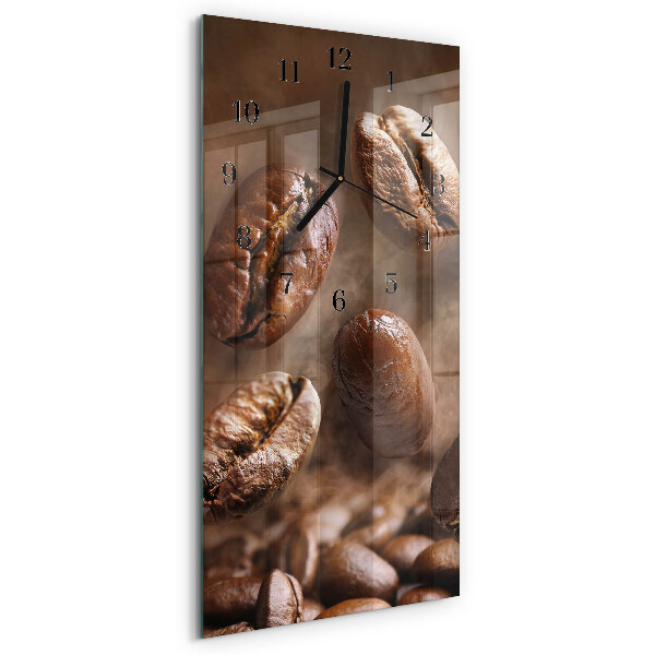 Glass clock vertical Beans