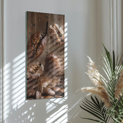 Glass clock vertical Beans