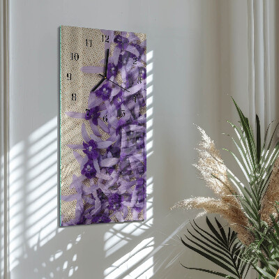 Vertical rectangular wall clock Lavender