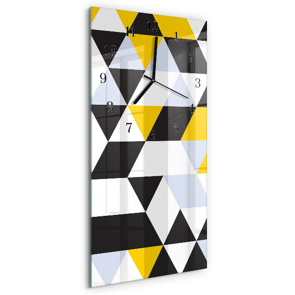 Vertical wall clock Triangles