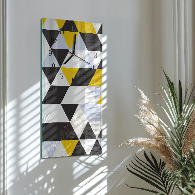 Vertical wall clock Triangles