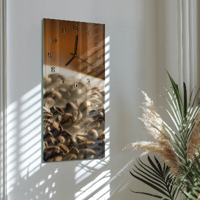 Vertical wall clock Coffee beans