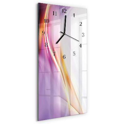 Glass wall clock vertical Abstraction