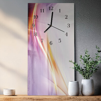 Glass wall clock vertical Abstraction