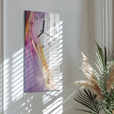 Glass wall clock vertical Abstraction