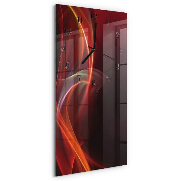 Vertical rectangular wall clock Abstract lines