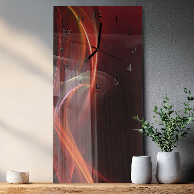 Vertical rectangular wall clock Abstract lines