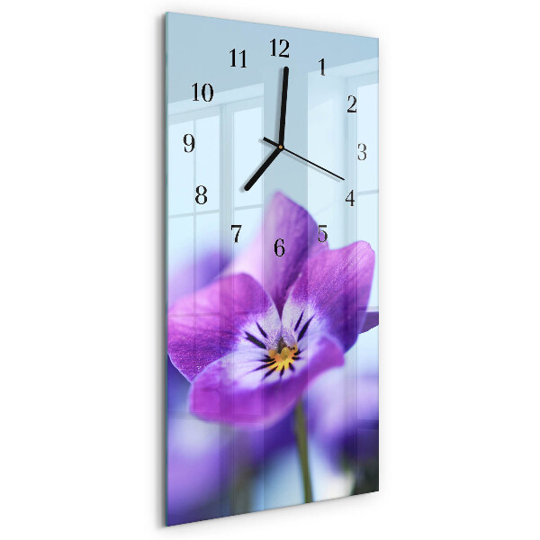 Modern vertical wall clock Flower