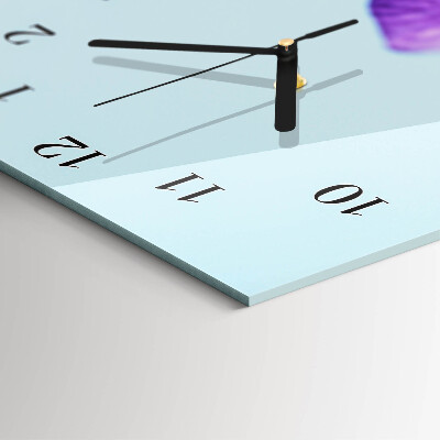 Modern vertical wall clock Flower