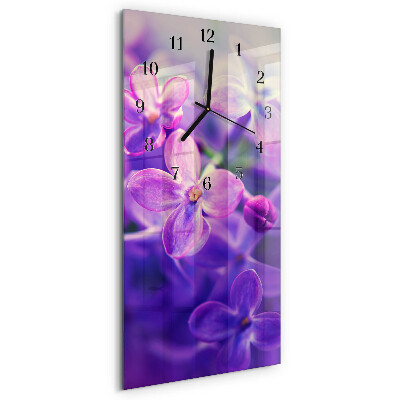 Vertical rectangular wall clock Flowers