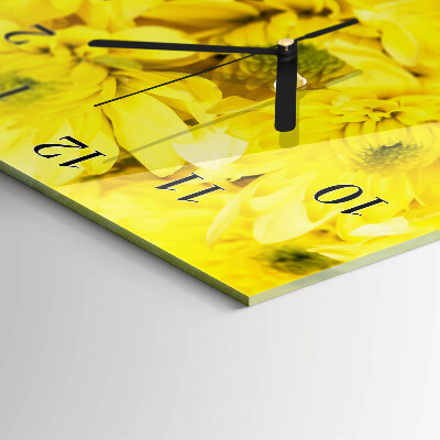 Modern vertical wall clock Flowers