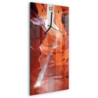 Modern vertical wall clock Cave