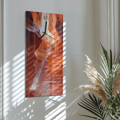 Modern vertical wall clock Cave
