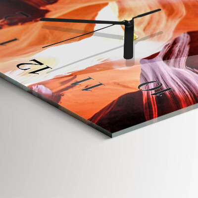 Modern vertical wall clock Cave
