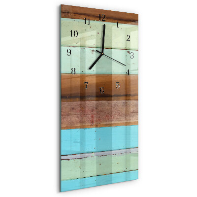Glass wall clock vertical Plate