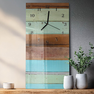 Glass wall clock vertical Plate