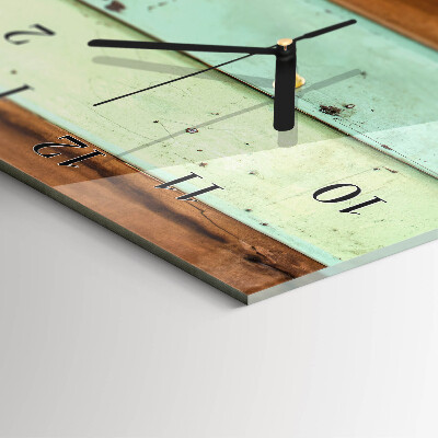 Glass wall clock vertical Plate