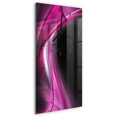 Modern vertical wall clock Abstract lines