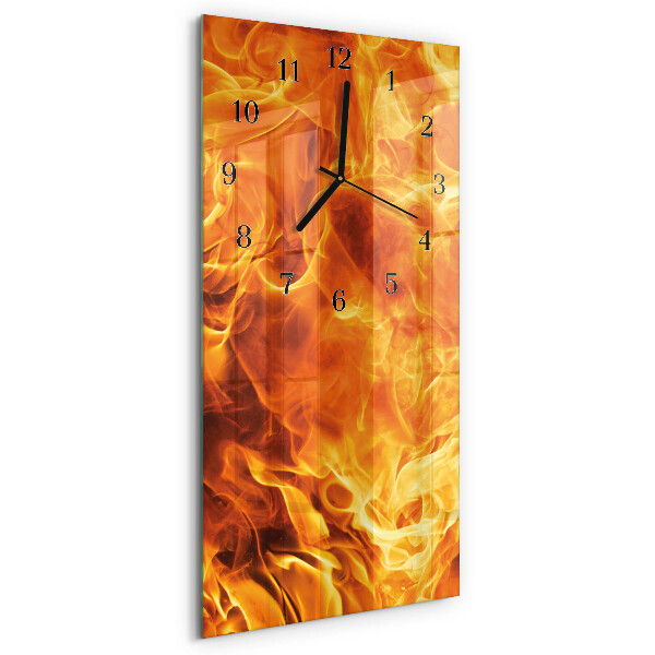 Vertical wall clock Fire