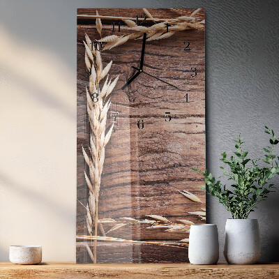 Glass clock vertical Grain table
