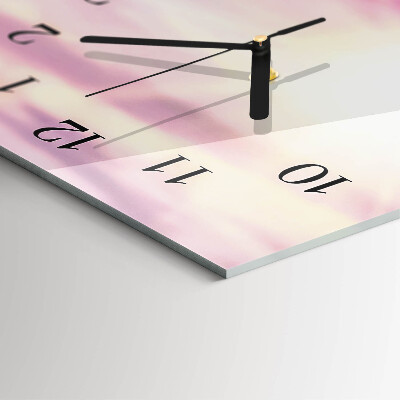 Glass clock vertical Lavender